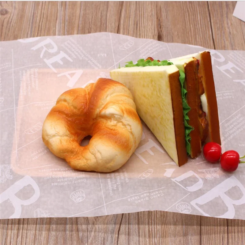 200 Feuilles Papier Alimentaire 15x15 Cm - Pour Sandwich, Burger, Frites - Résistant à L'Huile Et Imperméable