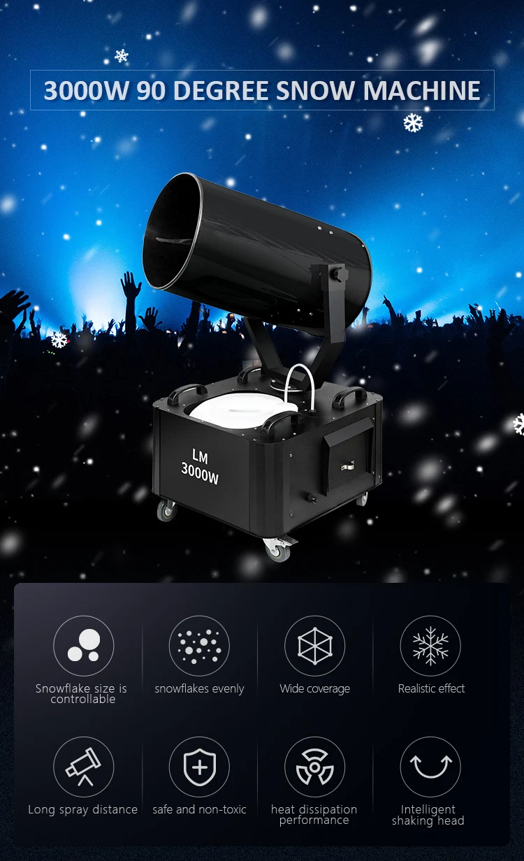 Hot Sale And Easy Operate 3000 Kw Stage Simulation Snowflake Snow