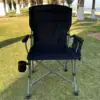 Black horseshoe chair [thick tubing]