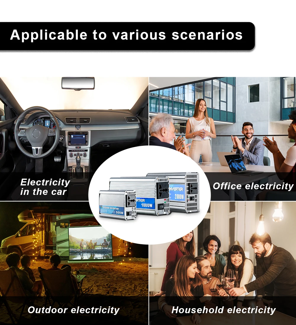 500w 1000w 2000w Portable DC to AC Converters - Reliable Power