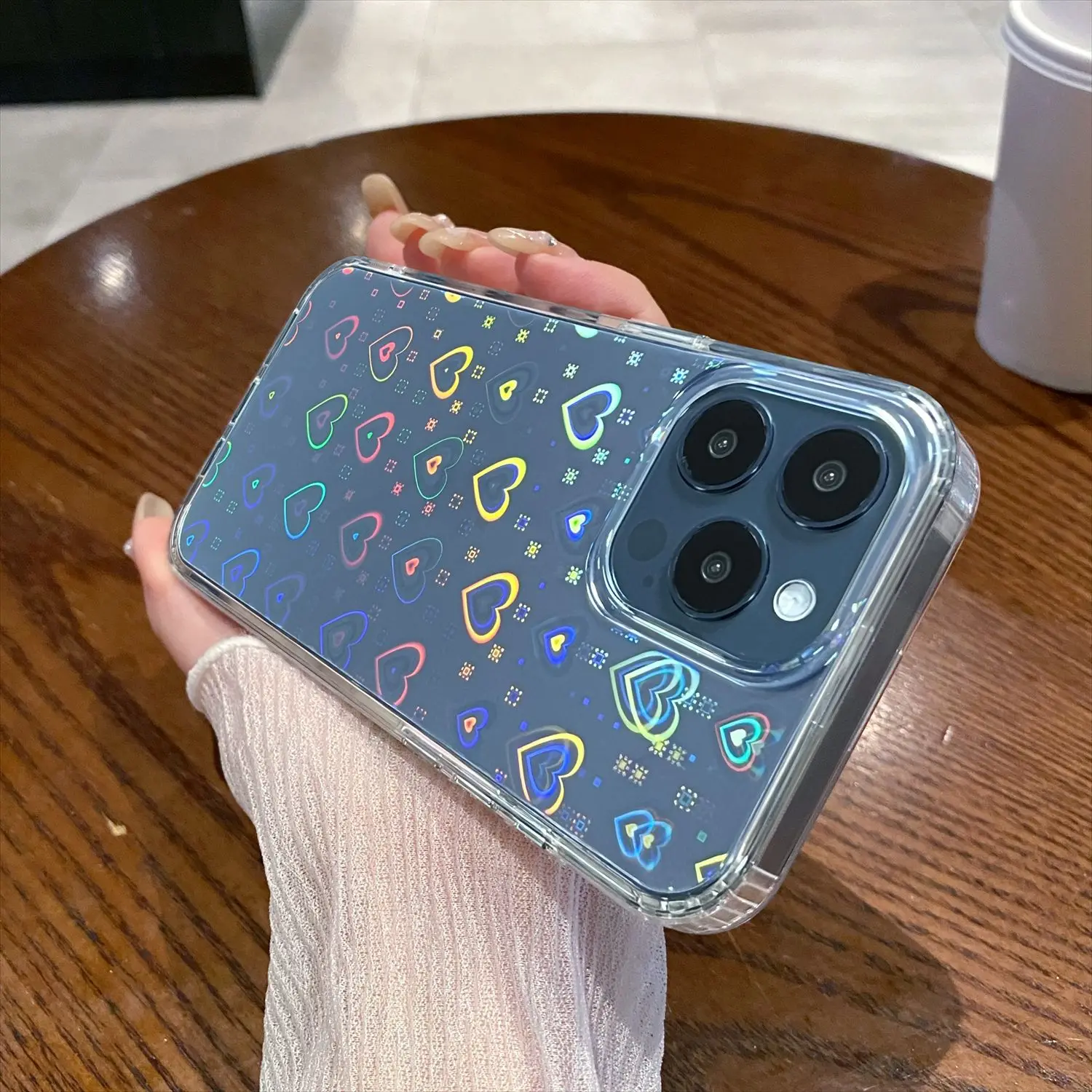 Heart Phone Holographic Phone Case Iphone 12 Pro Max Holographic