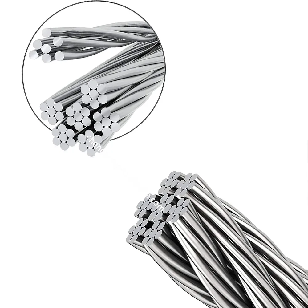 Câble métallique en acier inoxydable 100, fil à noyau unique