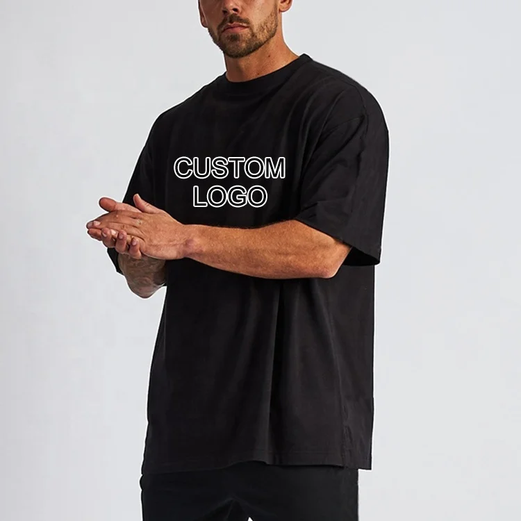 Men's Custom Design Oversize T-Shirt Black