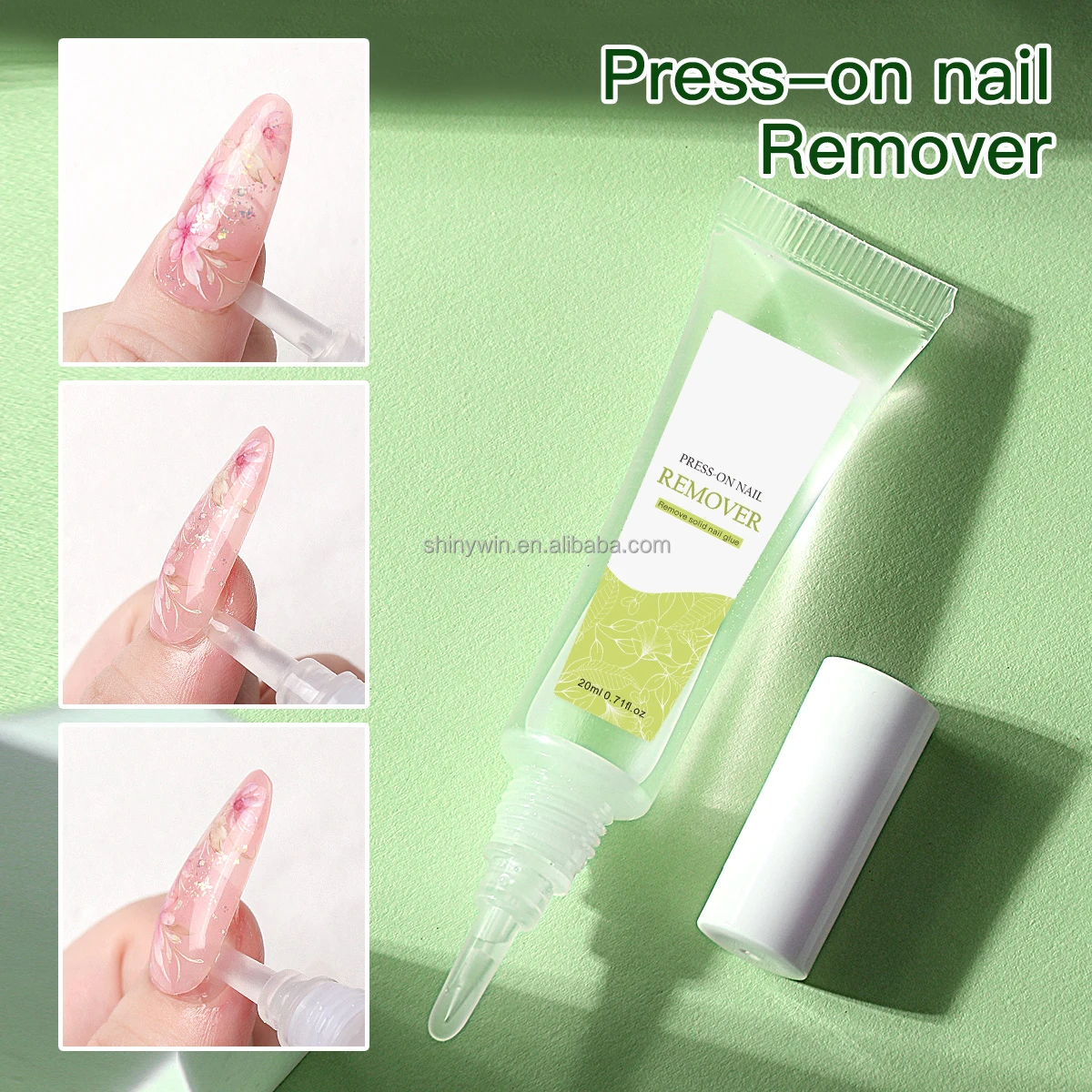Custom Logo Quickly 20/80ml Nail Glue Easy Removal Liquid Spray Press on Nail Remover for Nail Tips Acrylic Adhesive