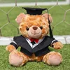 Brown bear-gray collar academic robe