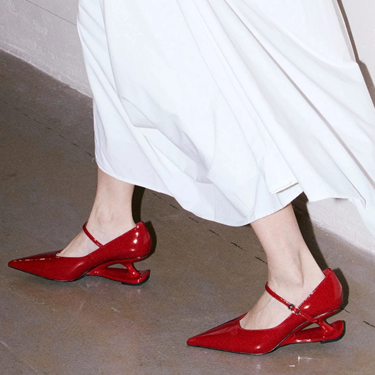 Fashion Pointed Toe Special Heels Stylish Mary Jane Patent Leather Elegant Women High Heel Pumps - Image 2