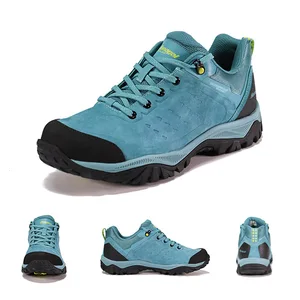 Hanagal Cushioning Durable Leather Walking Boots Men Suede Leather Best Hiking Shoes for Wide Feet