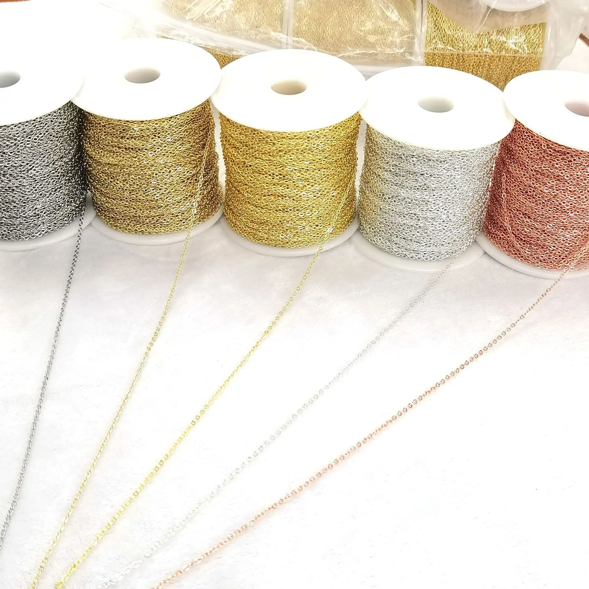 14k Gold Filled Chain Bulk Fashion Jewelry Accessories O Shape Chain