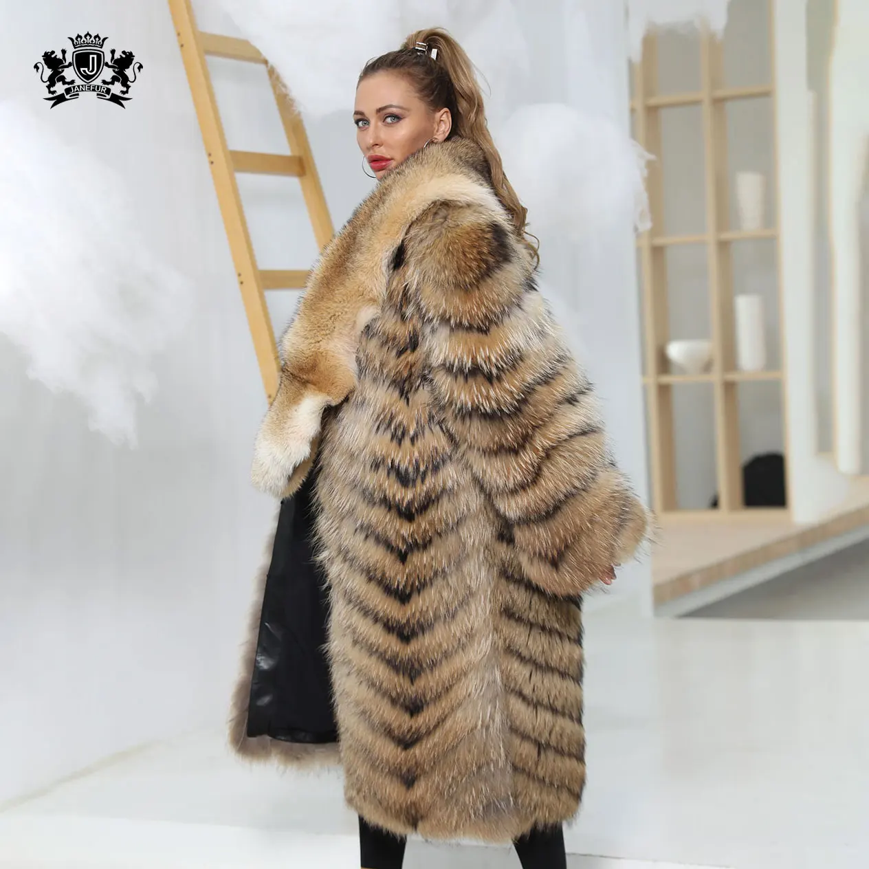 Extra long fur coat online