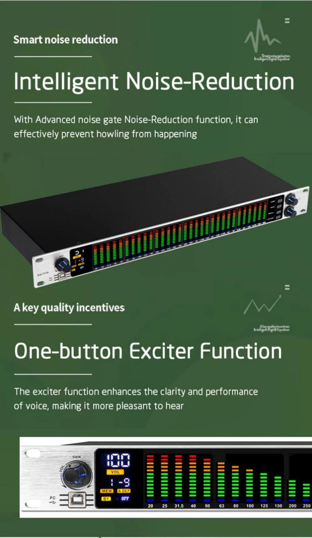 Eq777s Digital Audio Processor Equalizer Dsp Processing 31band Dsp