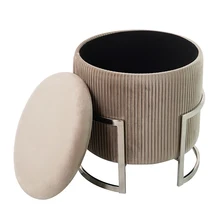 Stools Gold Luxury Nordic Round Modern Home Living Room Furniture Stools Ottoman