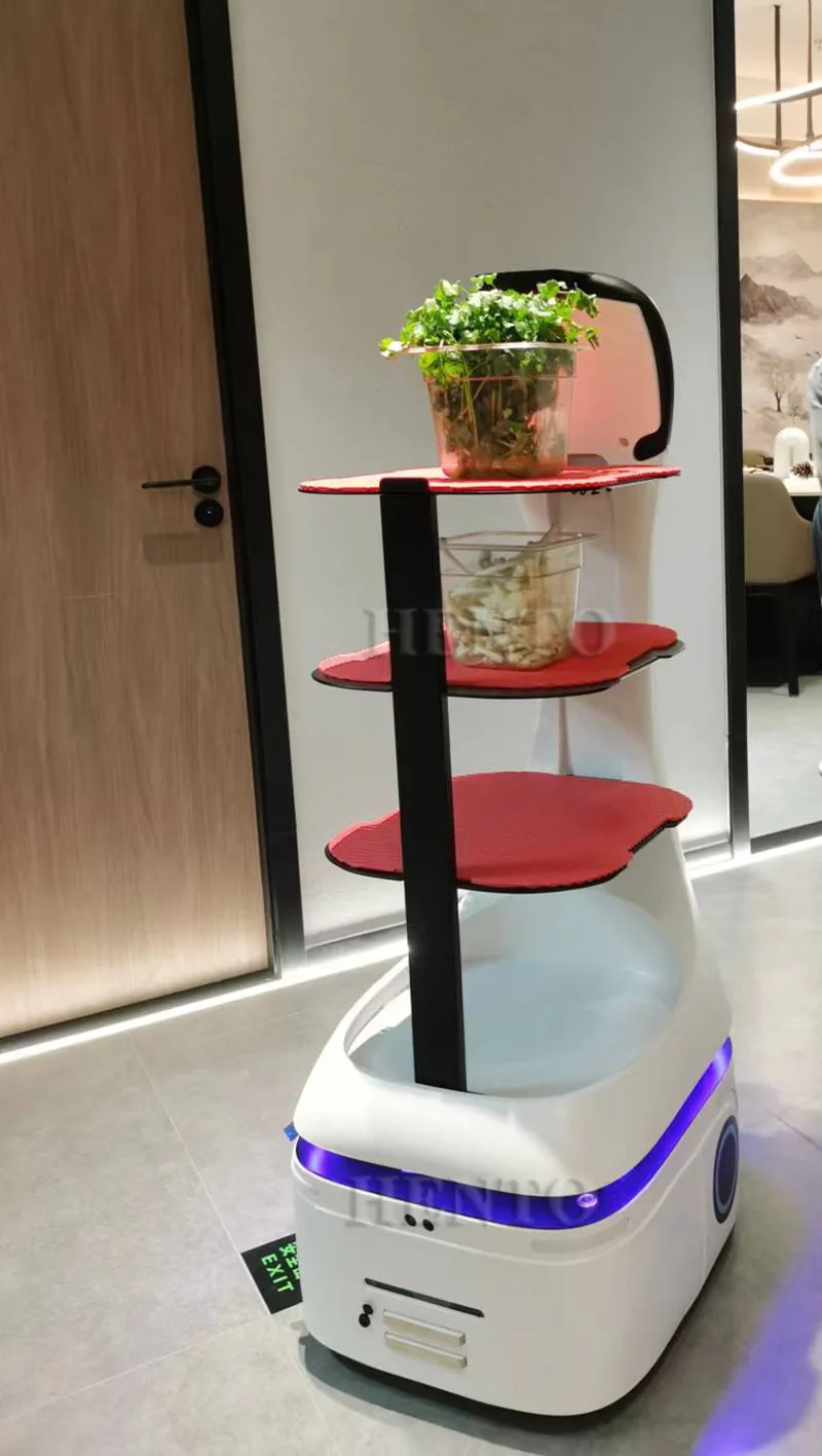 Service Robot Dish Delivery Restaurant Robot / Automated Delivery Robot / Smart Delivery Robot