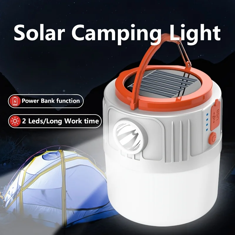 USB Rechargeable Portable Emergency Lantern Tent Work Light Bulb for Camping BBQ Hiking ABS Material Lamp Body