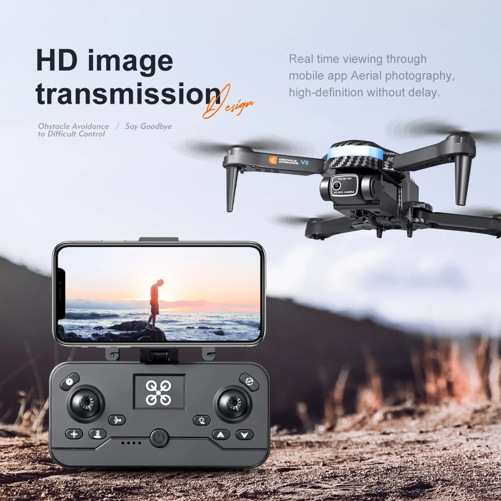 L900 Pro 8k Hd Gps 7.4v 2200mah 1200m Control Distance Drone Under 500 Rupees V8 Mini