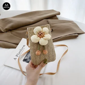Straw Floral Bolso Bandolera Women's Crossbody Bags Small Phone Bag Bohemian Handbags 2026