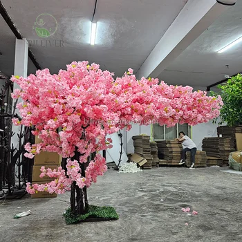 Big 3M Artificial pink Purple Cherry Blossom Flower White Tree for Wedding Bonsai Tree Restaurant Shop Centerpiece Event Decor