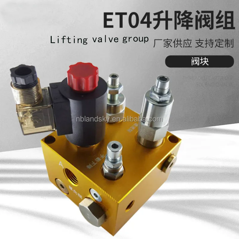 Hydraulic Oil Valve Block With Solenoid Valve Double Block And Bleed