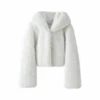Cappotto in pelliccia di volpe bianca