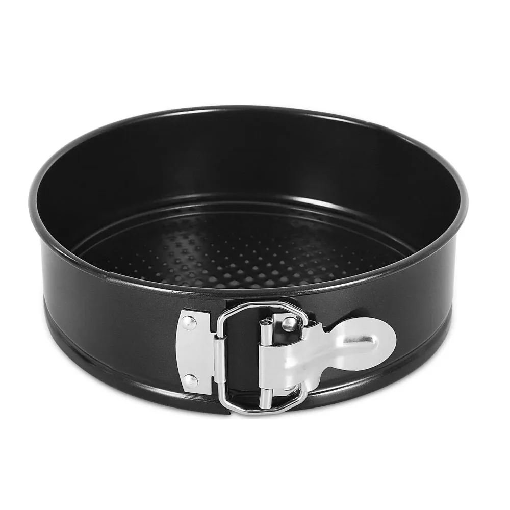 Set of 3pcs Round Non-Stick Carbon Steel Cake Moulds Springform Pan for Baking Microwave Oven Safe Bakeware for Cooking