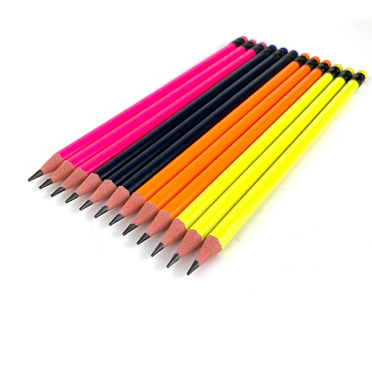 Promotional Custom Logo Sketch Pencil Set School Supplies Standard Lapices 2b Hb Lead Pencil Cheap Wooden for Children Colored