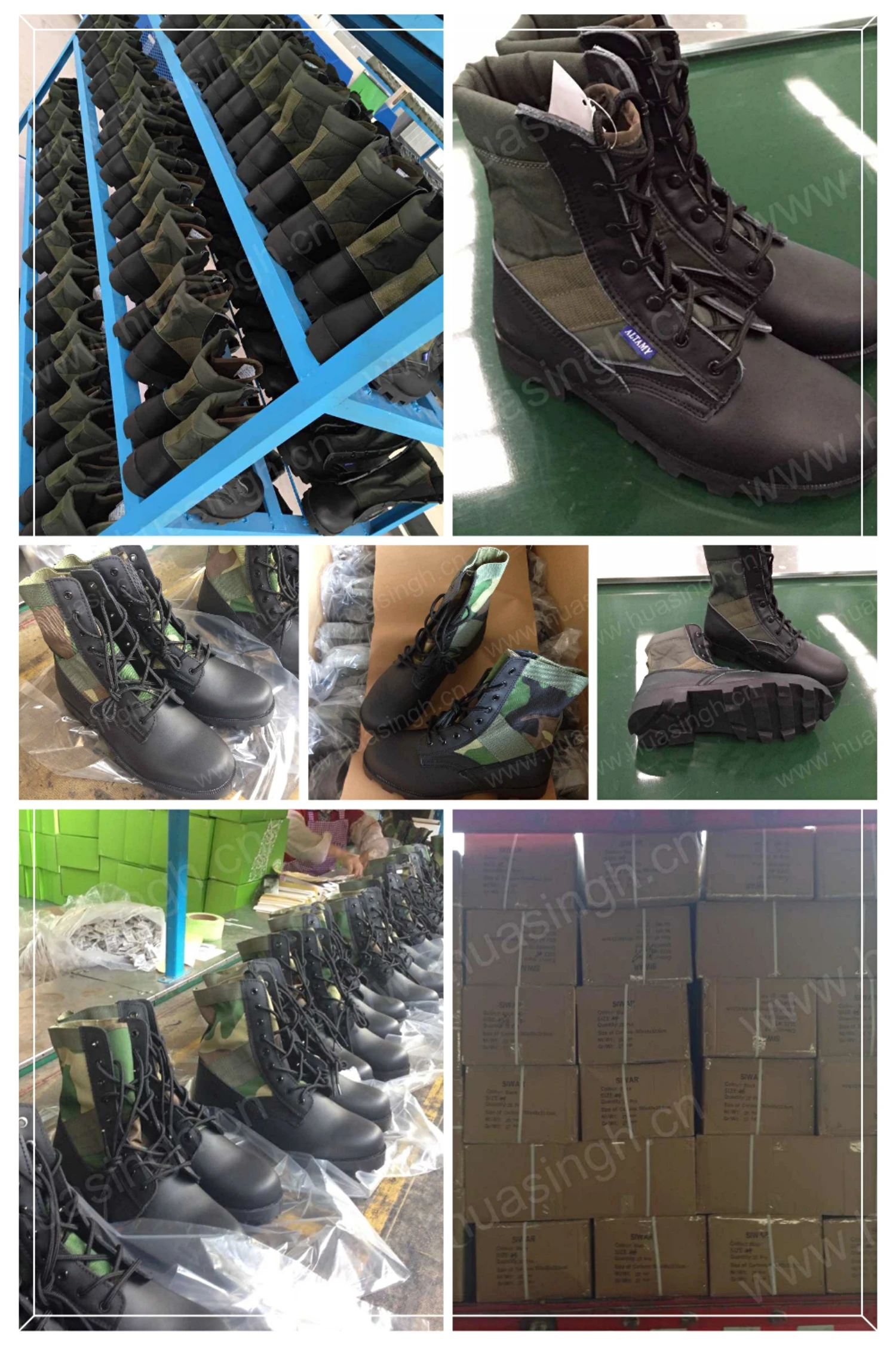 Zh,Factory Price Strong Grip Rubber Outsole Black Hiking Boots Middle