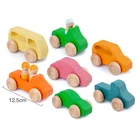 Wooden Toy Ball Pounder Wooden Toy Wooden Vehicles Rainbow Colored Wooden Toy Cars Rainbow Wooden Toy Cars