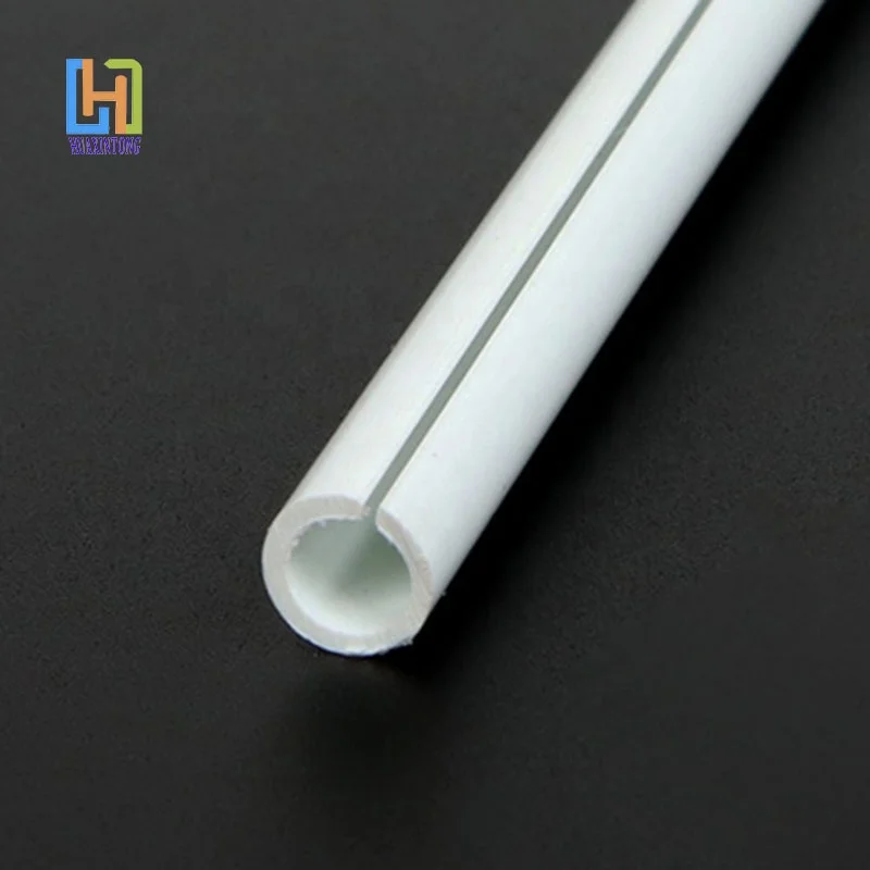 Extruded PVC Half Round Tube Plastic C  Shaped Pipe