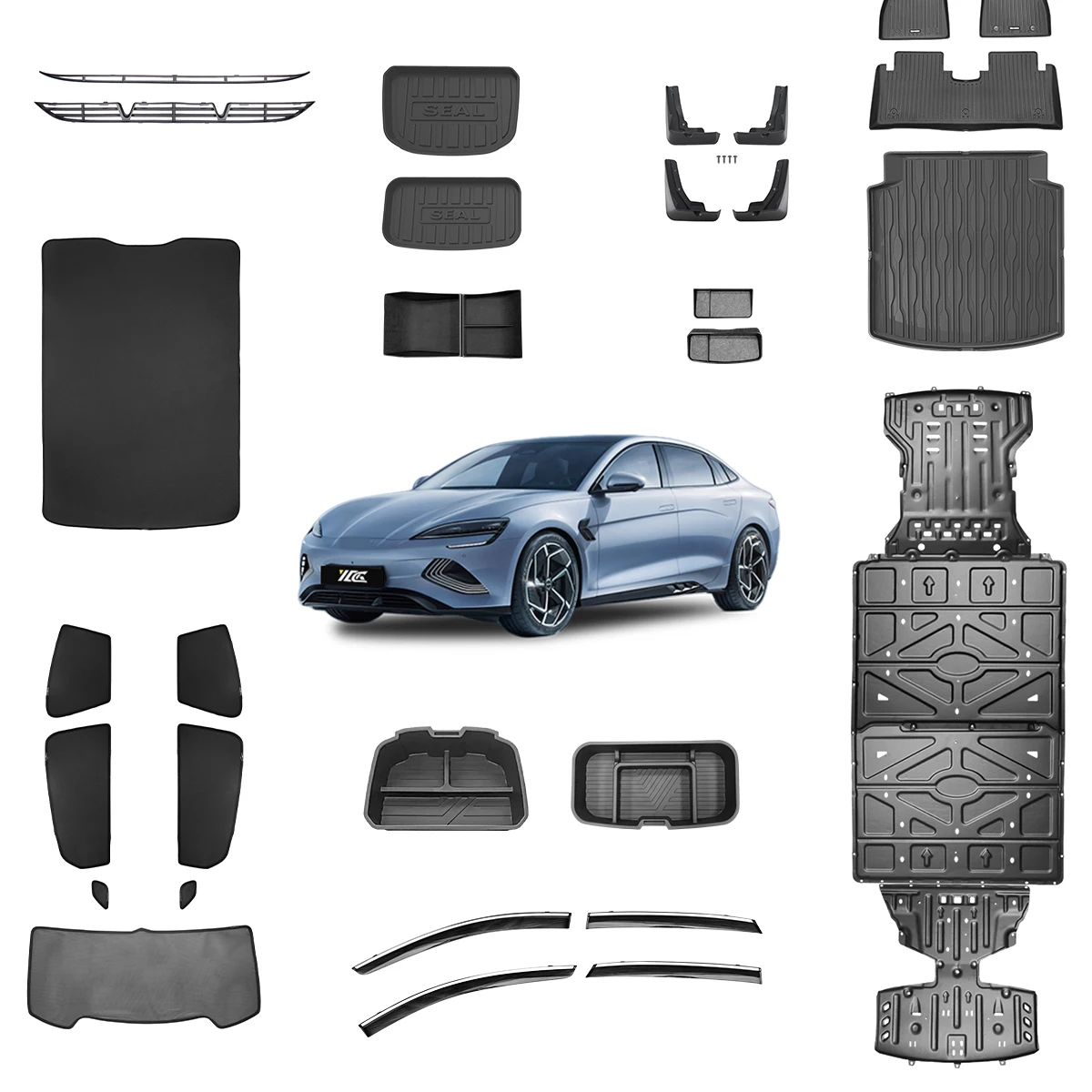 Acessório Externo para Carro BYD Seal DM-I - EV Acessórios - Capa Decorativa em ABS - Peças Externas - Venda Direta de Fábrica