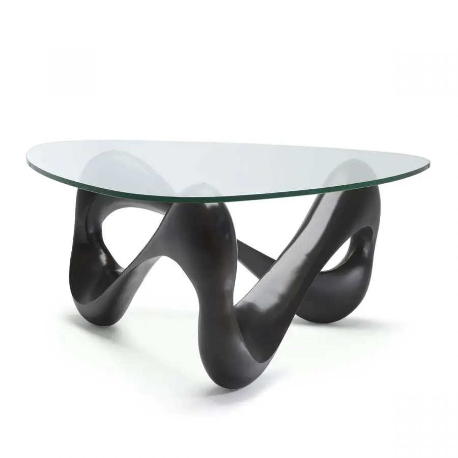 triangle glass coffee table set