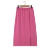 pink midi skirt