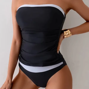 Wholesale Women Casual Summer Swimsuit One Piece Halter Bathing Suit Tummy Control Swimwear Beachwear