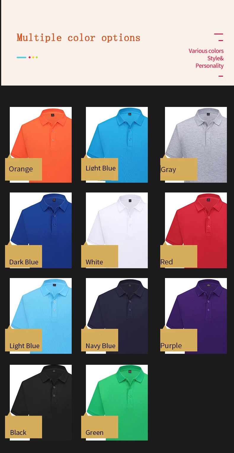 Cotton Polo Shirt Customize Clothing With Your Logo Packaging Bags