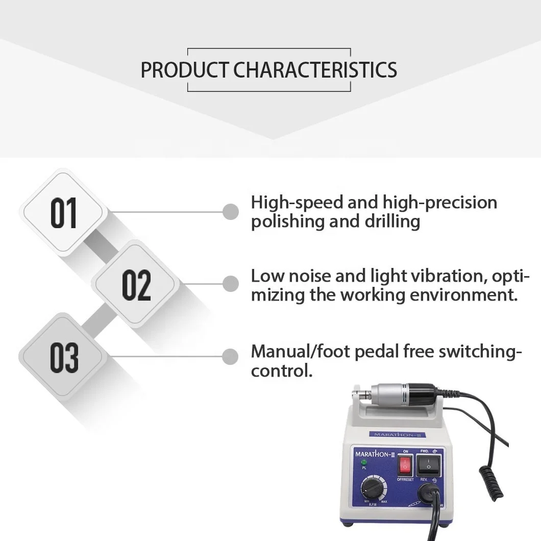 product a oem dental electric micro motor supply brush micromotor atmarathon n3 with 11 15 implant handpiece straight contra angle-3