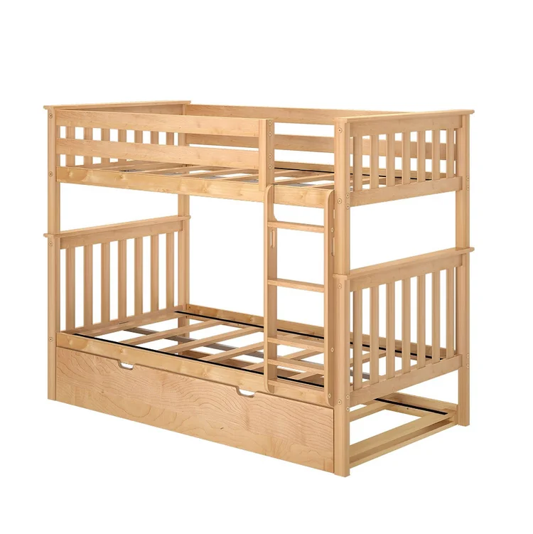 Solid Wooden Kids Bunk Bed Children Bunk Bed Bedroom Furniture Modern ...