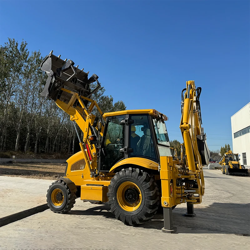 Loader Machine  BLT388 Backhoe Excavator Loader 4wd 2500kg 2.5t Backhoe Loader With AC Cabin