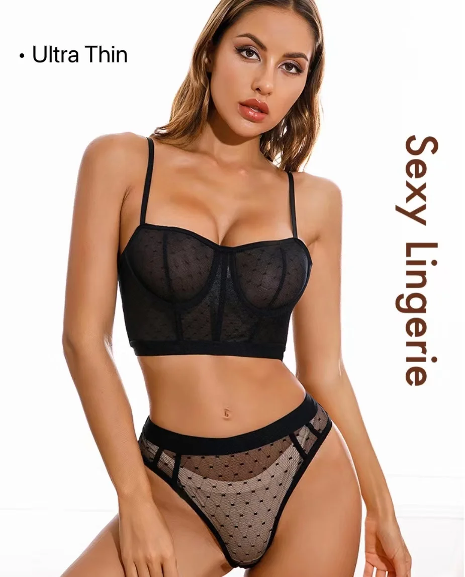 Source French Style Exotic Sexy Lingerie Bra Vest and Panty Set on