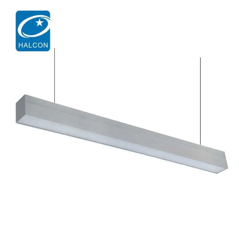 Halcon Cheap Sale Modern Simple Linear Design Office Dimming 30w 40w 4ft Led Ceiling Pendant Light