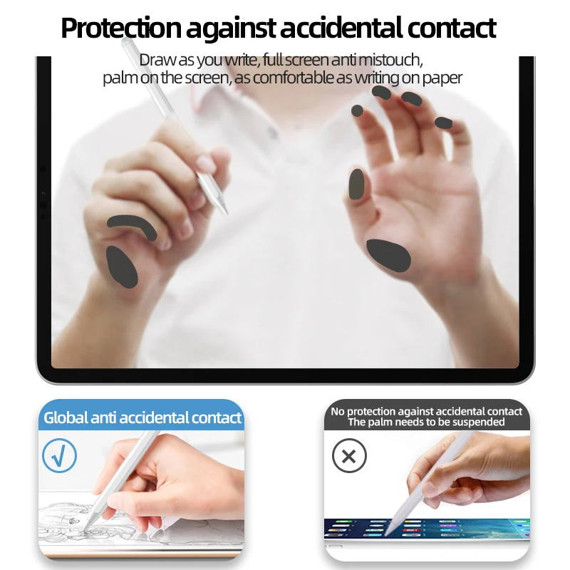 RUIDIAN Ready Stocks Free Sample Magnetic Active Tablet Stylus Pen for Touch Screens Palm Rejection Stylus Pencil for Apple