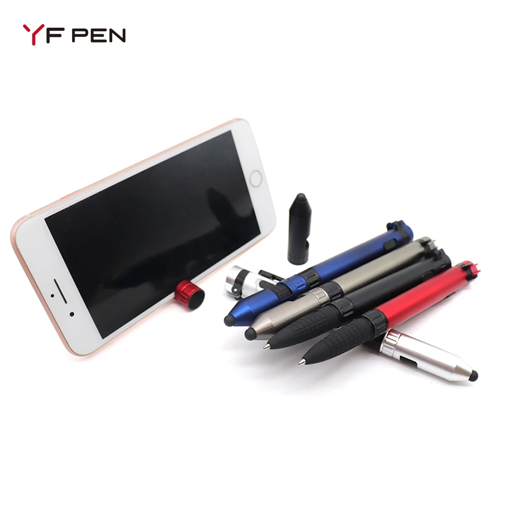 YF PEN 2024 Plastic Multifunction LED Light Pen Mini Compass Function Phone Holder Function Active Stylus Pen