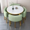 Fruit green leather imitation stone pattern table gold rack