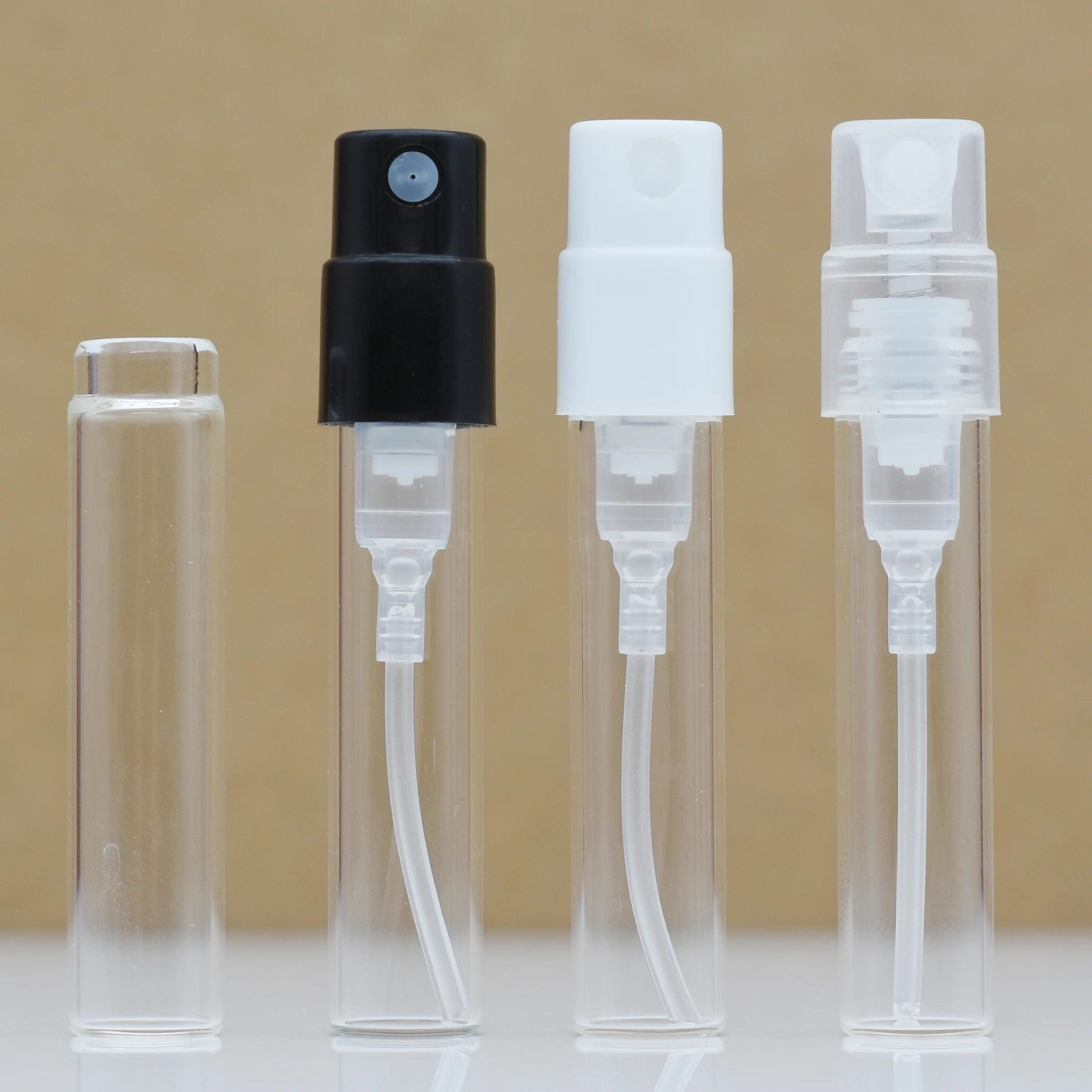 HeLun 1ml 1.2ml Diameter 9mm Mini Tester Mist Atomizer Perfume Sample Glass Bottles