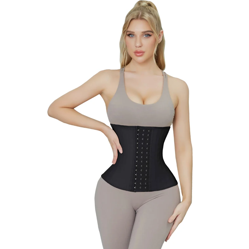 Latex Glitter Waist Trainer 25 Steel Bones Fajas Colombianas Belts Modeling Strap Body Shaper Women Binders Corset Slimming Belt