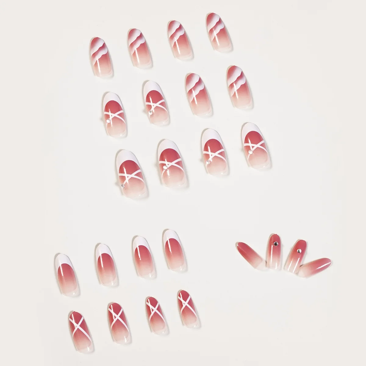 wholesale artificial full cover false nail tips press on nails with box for women