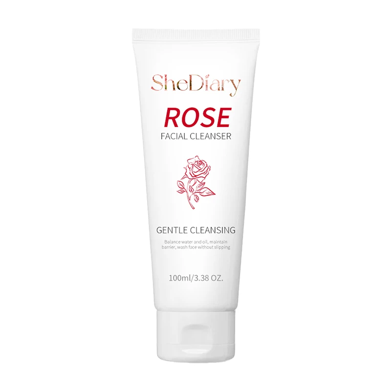 OEM ODM Rose Pure Exfoliante Limpieza profunda Blanqueamiento Removedor de manchas Limpiador Espuma Limpiador facial Rose