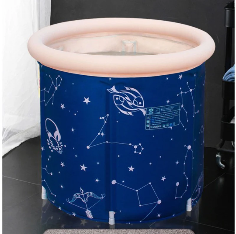 Портативная свободно стоящая Складная Пластиковая круглая Ванна для взрослых душа из ПВХ