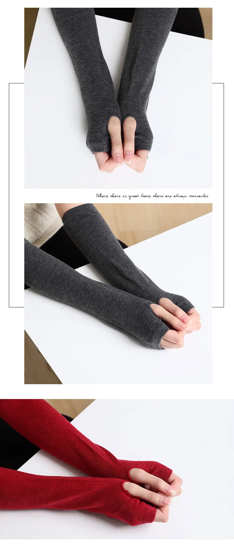 2021 Autumn Winter Women Anime Black White Striped Elbow Gloves Warmer Knitted Long Fingerless Arm Gloves Mittens Christmas Gift