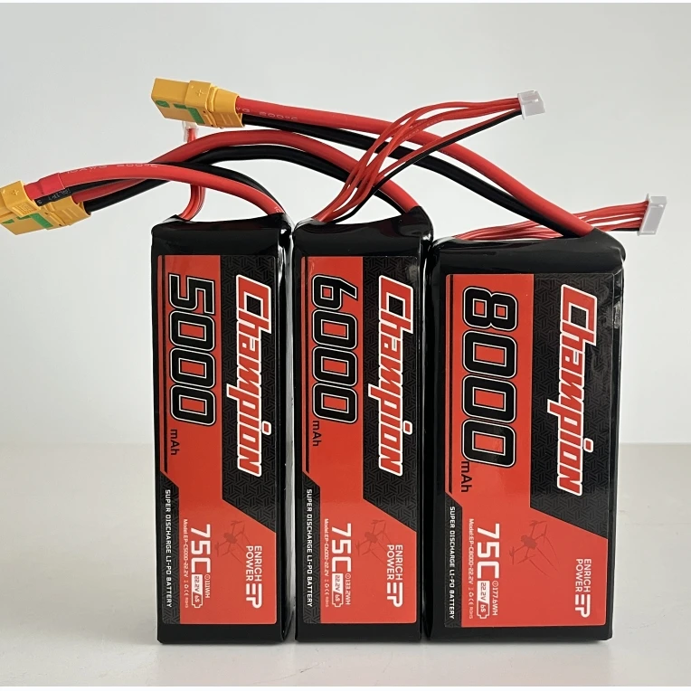 6S LCO Lithium Ion Battery 8000mah 22.2V for FPV UAV Drone