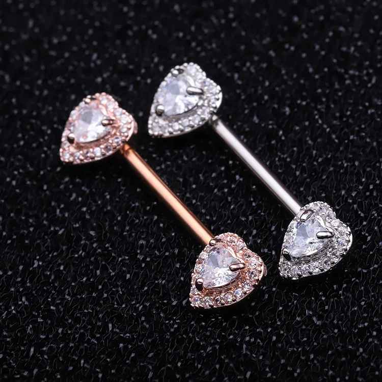 Stainless Steel Diamond Heart Diamond Nipple Rings Piercing Nipple Jewelry  Women Niples Rings Body Piercing Jewelry Al Por Mayor - Buy Jew Jewels