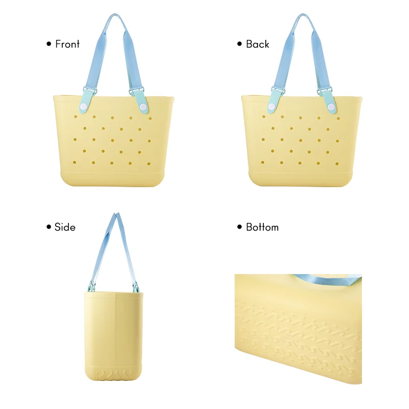 Cambodia Stylish and Practical Custom Pattern EVA Beach Bag Tote Portable and Open Type for Beach Carrying Essentials