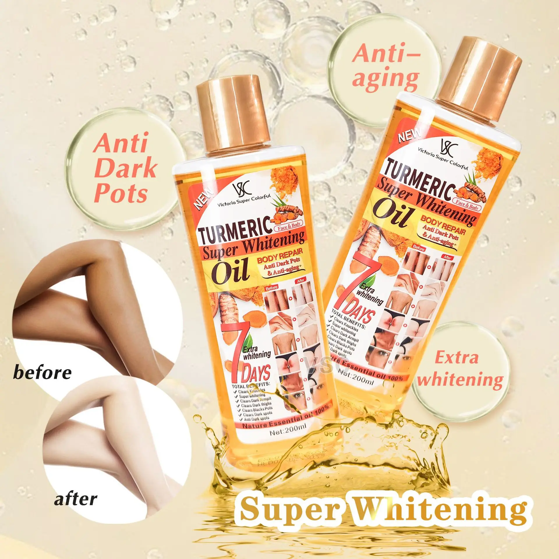 100 Original Turmeric Oil Super Whitening Formula For Face Body